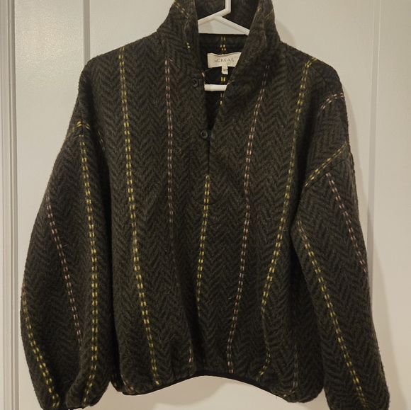 The GREAT. -- The Outlander Pullover -- Moss Creek Chevron Stripe -- Size 1 - Picture 3 of 5